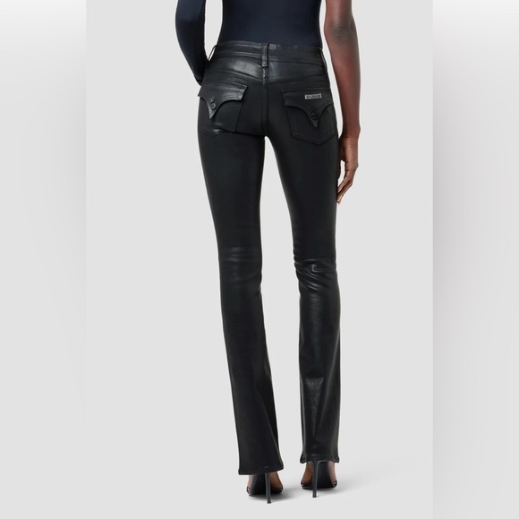 Hudson Jeans Beth Coated Black Beauty Mid-Rise Baby Bootcut Jean - Picture 10 of 13